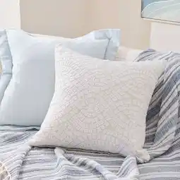 Pillow Talk Oceane Embroidered Square Cushion by M.U.S.E offer
