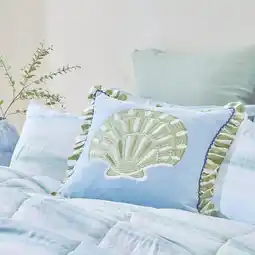 Pillow Talk Cascade Shell Square Cushion by M.U.S.E offer