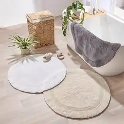 Pillow Talk Resort Reversible Bath Mat Round by M.U.S.E offer