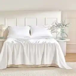 Pillow Talk 500 Thread Count Cotton Sateen Sheet Set by Hilton offer