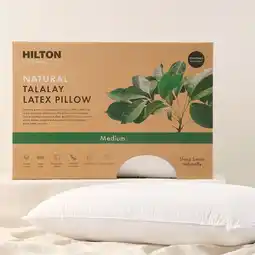 Pillow Talk Eco Living Natural Talalay Latex Medium Pillow by Hilton offer