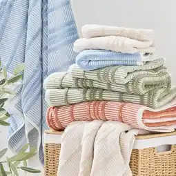 Pillow Talk Ivy Stripe Turkish Cotton Towel Range by M.U.S.E offer