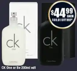 Chemist Warehouse CK One or Be offer