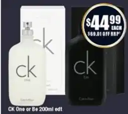 Chemist Warehouse CK One or Be offer