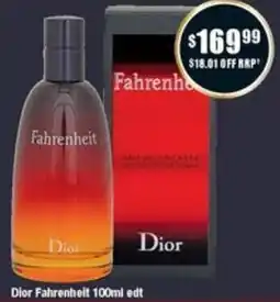 Chemist Warehouse Dior Fahrenheit edt offer