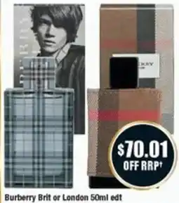Chemist Warehouse Burberry Brit or London edt offer