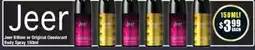 Chemist Warehouse Jeer Billion or Original Deodorant Body Spray offer