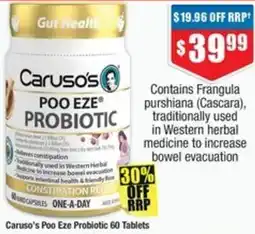 Chemist Warehouse Caruso's Poo Eze Probiotic offer