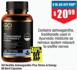 Chemist Warehouse GO Healthy Ashwagandha Plus Stress & Energy offer