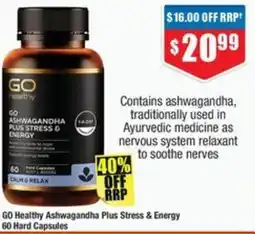 Chemist Warehouse GO Healthy Ashwagandha Plus Stress & Energy offer