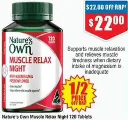 Chemist Warehouse Nature's Own Muscle Relax Night offer
