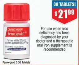 Chemist Warehouse Ferro-grad C 30 Tablets offer