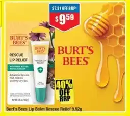 Chemist Warehouse Burt's Bees Lip Balm Rescue Relief offer