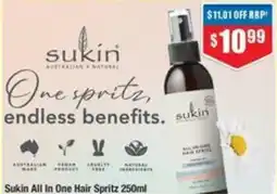 Chemist Warehouse Sukin All In One Hair Spritz offer