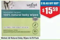 Chemist Warehouse Wotnot All Natural Baby Wipes offer