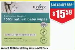 Chemist Warehouse Wotnot All Natural Baby Wipes offer