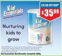 Chemist Warehouse Kid Essentials Nutritionally Complete offer