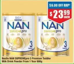 Chemist Warehouse Nestle NAN SUPREMEpro 3 Premium Toddler Milk Drink Powder From 1 Year offer