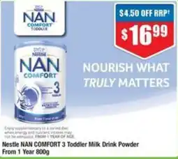 Chemist Warehouse Nestle NAN COMFORT 3 Toddler Milk Drink Powder From 1 Year offer