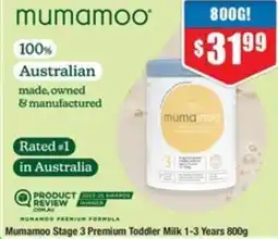 Chemist Warehouse Mumamoo Premium Toddler Milk offer