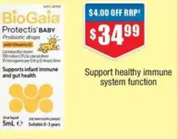 Chemist Warehouse BioGaia Probiotic drops offer