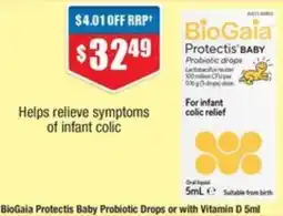 Chemist Warehouse BioGaia Protectis Baby Probiotic Drops or with Vitamin D offer