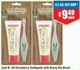 Chemist Warehouse Jack N' Jill Strawberry Toothpaste with Bunny Bio Brush offer