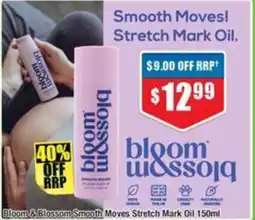 Chemist Warehouse Bloom & Blossom Smooth Moves Stretch Mark Oil offer