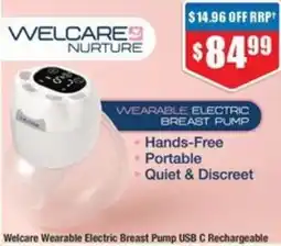 Chemist Warehouse Welcare Wearable Electric Breast Pump offer