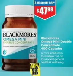Chemist Warehouse Blackmores Omega Mini Double Concentrate offer