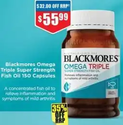 Chemist Warehouse Blackmores Omega Triple Super Strength Fish Oil offer