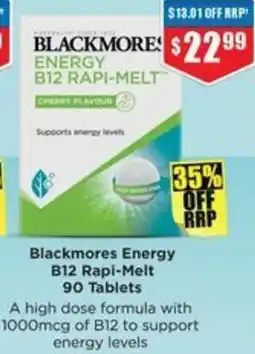 Chemist Warehouse Blackmores Energy B12 Rapi-Melt offer