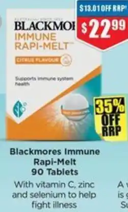 Chemist Warehouse Blackmores Immune Rapi-Melt offer