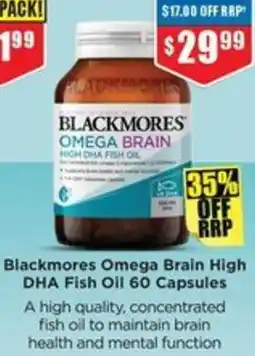 Chemist Warehouse Blackmores Omega Brain High DHA Fish Oil offer