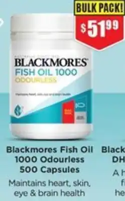 Chemist Warehouse Blackmores Fish Oil 1000 Odourless offer