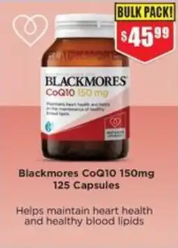 Chemist Warehouse Blackmores 150mg 125 Capsules offer