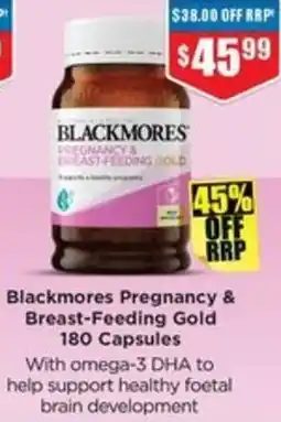 Chemist Warehouse Blackmores Pregnancy & Breast-Feeding Gold offer
