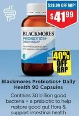 Chemist Warehouse Blackmores probiotics+ daily health offer