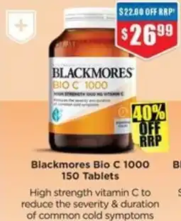 Chemist Warehouse Blackmores Bio C 150 Tablets offer