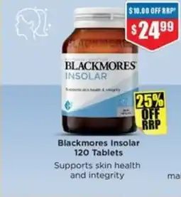 Chemist Warehouse Blackmores Insolar 120 Tablets offer