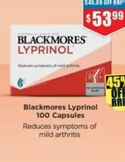 Chemist Warehouse Blackmores Lyprinol 100 Capsules offer