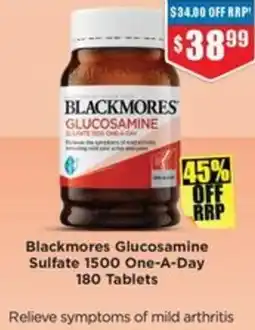Chemist Warehouse Blackmores Glucosamine Sulfate 1500 One-A-Day offer