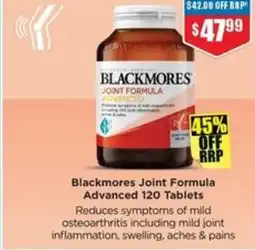 Chemist Warehouse Blackmores Joint Formula Advanced 120 Tablets offer