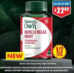 Chemist Warehouse Nature's Own Muscle Relax Night offer