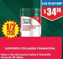 Chemist Warehouse Nature's Own Glucosamine Sulfate & Chondroitin Advanced offer