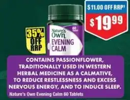 Chemist Warehouse Nature's Own Evening Calm 60 Tablets offer