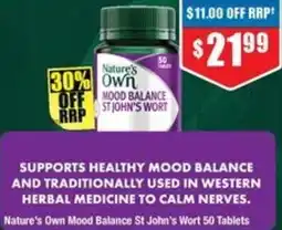 Chemist Warehouse Nature's Own Mood Balance St John's Wort offer