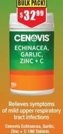 Chemist Warehouse Cenovis Echinacea, Garlic, Zinc+C offer