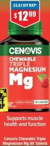 Chemist Warehouse Cenovis Chewable Triple Magnesium offer