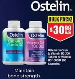 Chemist Warehouse Ostelin Calcium & Vitamin D3 or Vitamin D3 offer